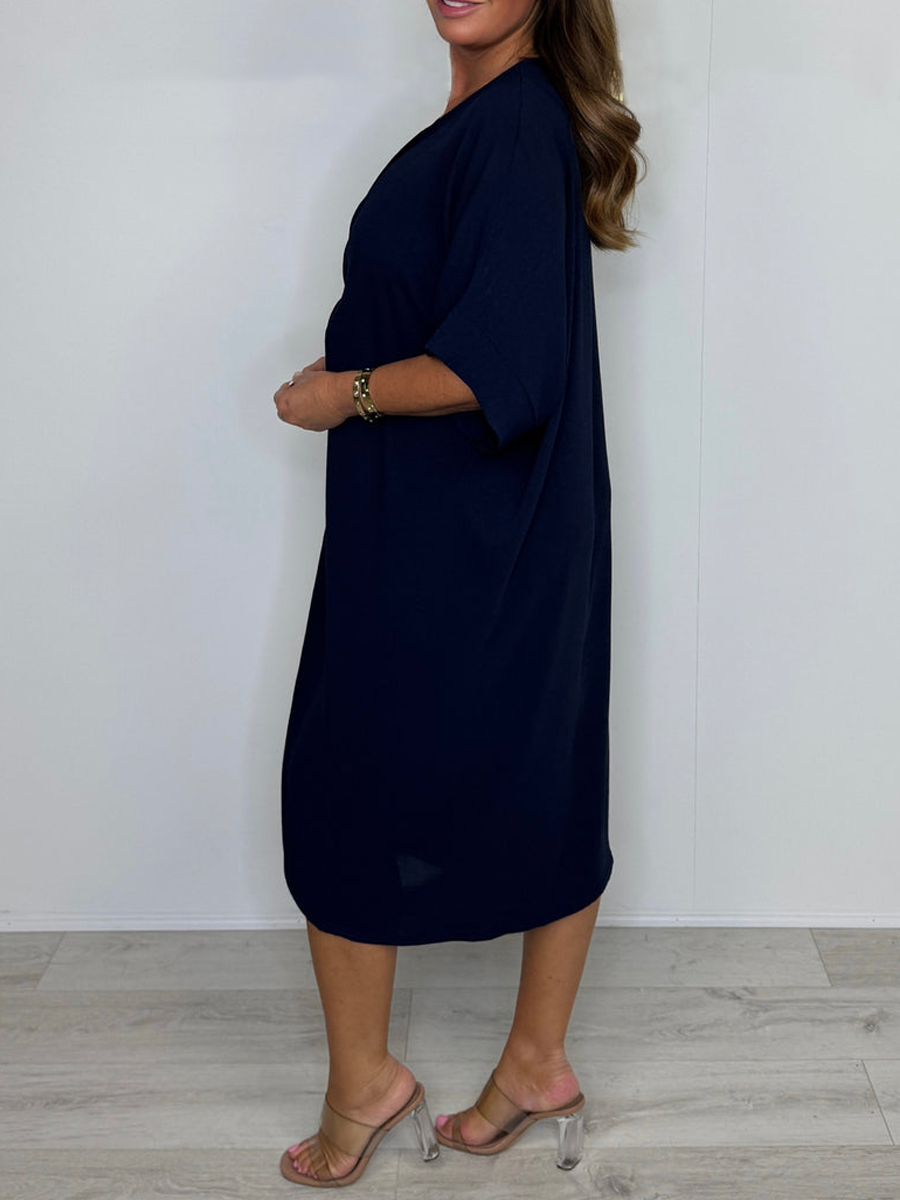 Short Sleeve Maxi Dress With Knot Detail