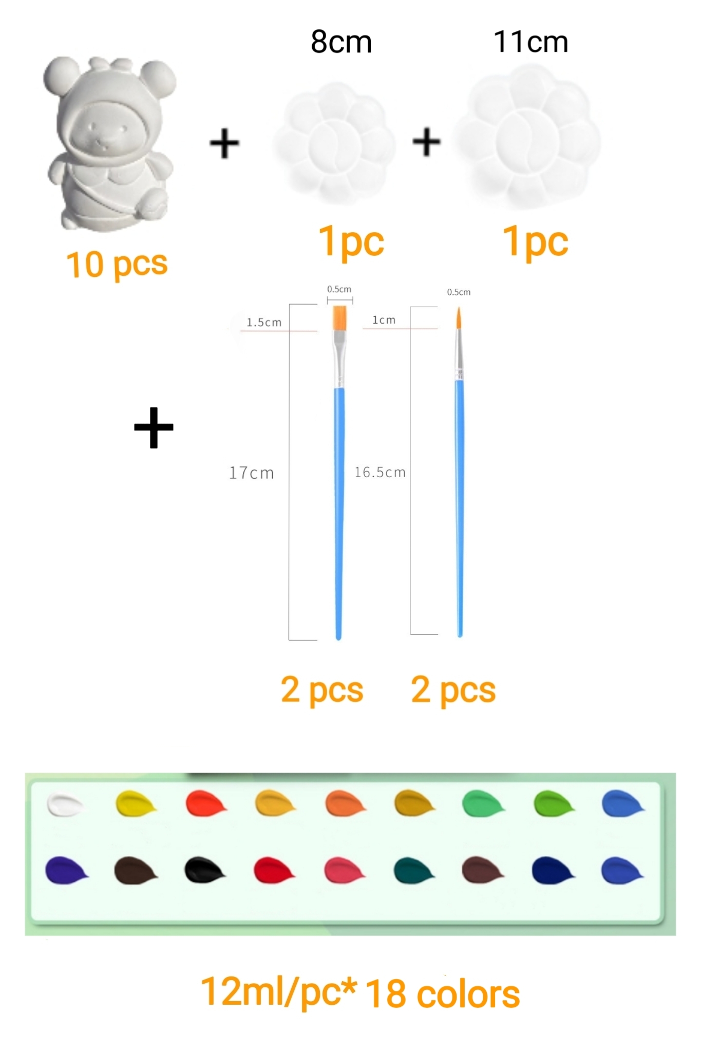 DIY Bear Doll Set Gesso, Depression Parent-child Interactive toy