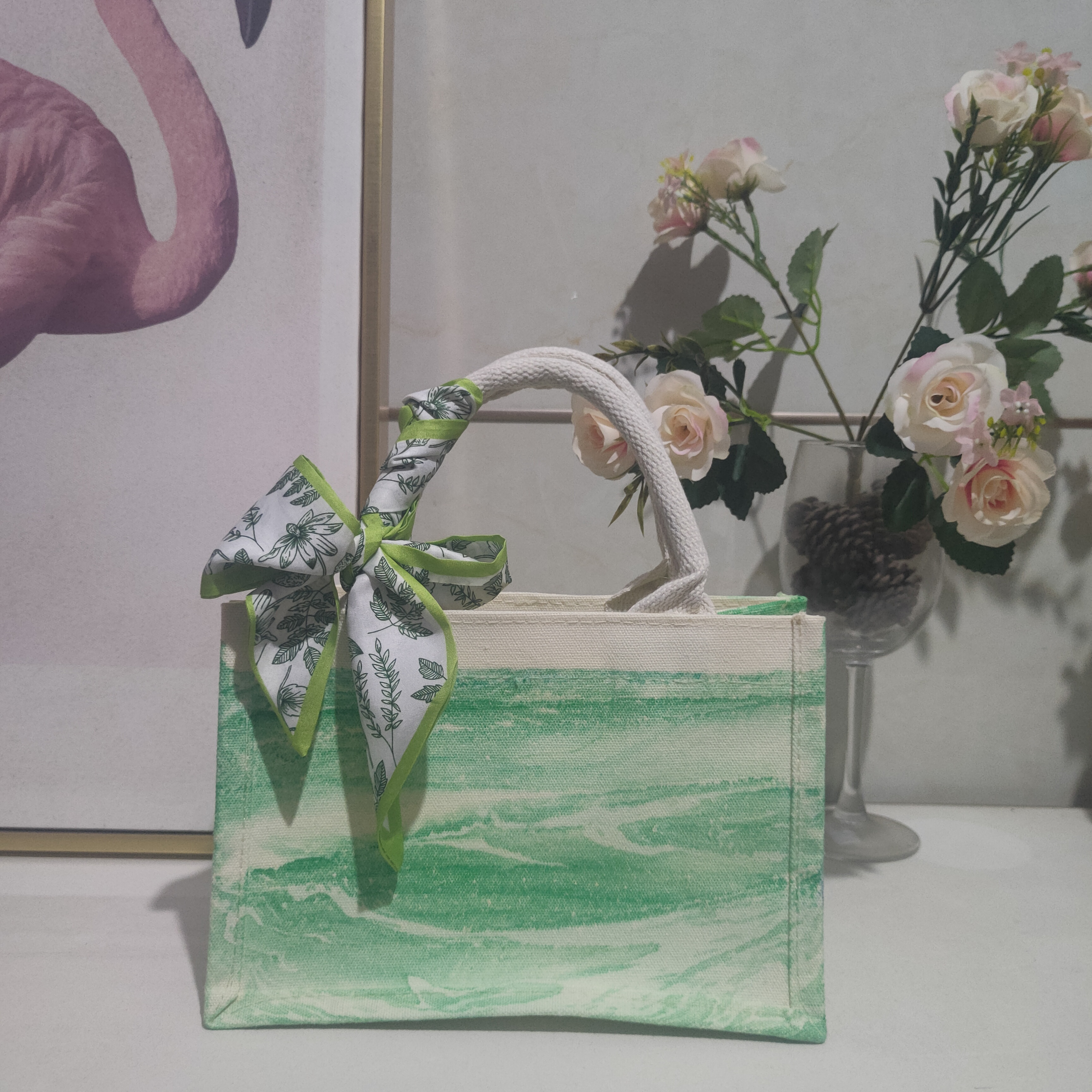 [ Link 3] Customized Tote Bag , Coin Purse/ Storage bag,  Natural Lacquer DIY