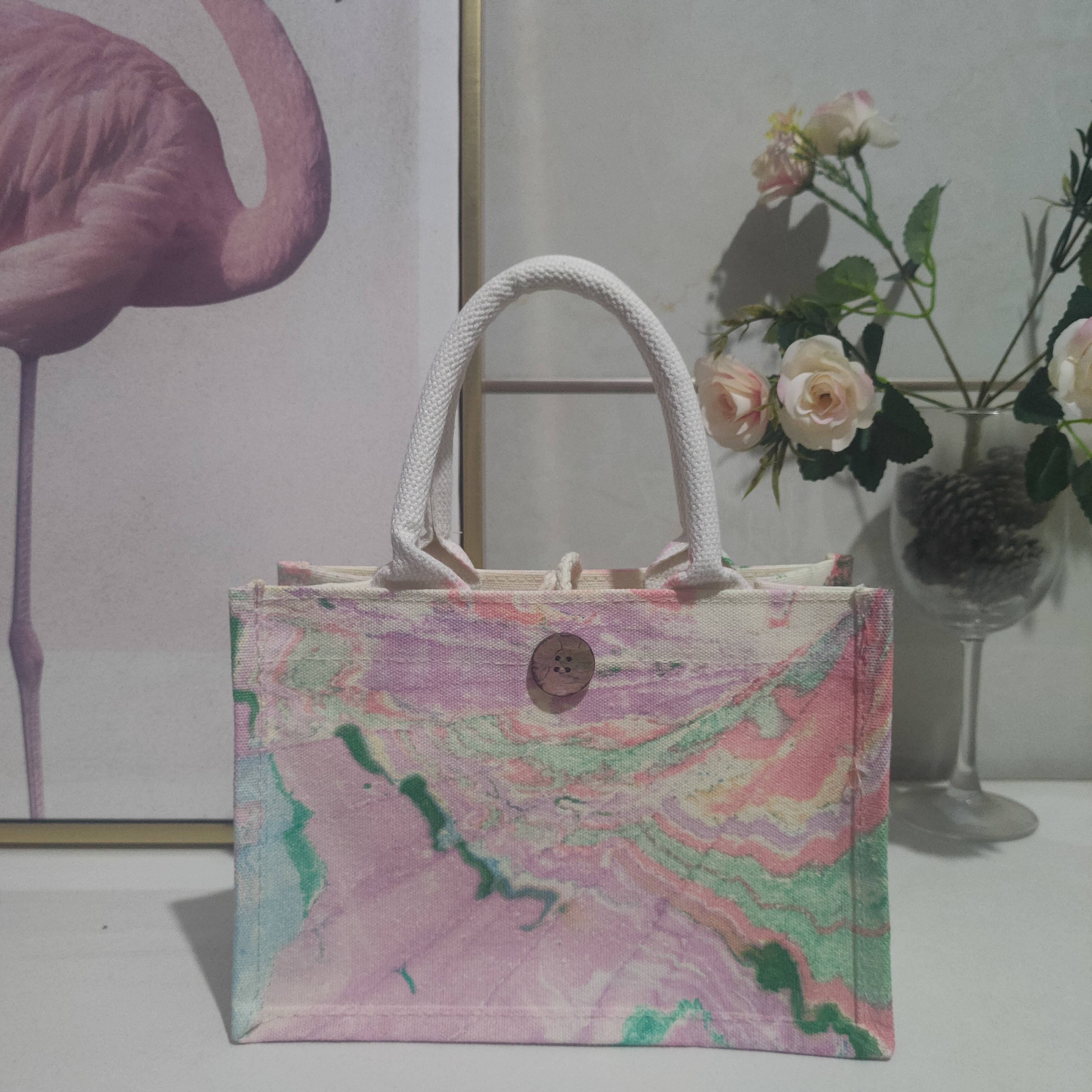 [ Link 3] Customized Tote Bag , Coin Purse/ Storage bag,  Natural Lacquer DIY