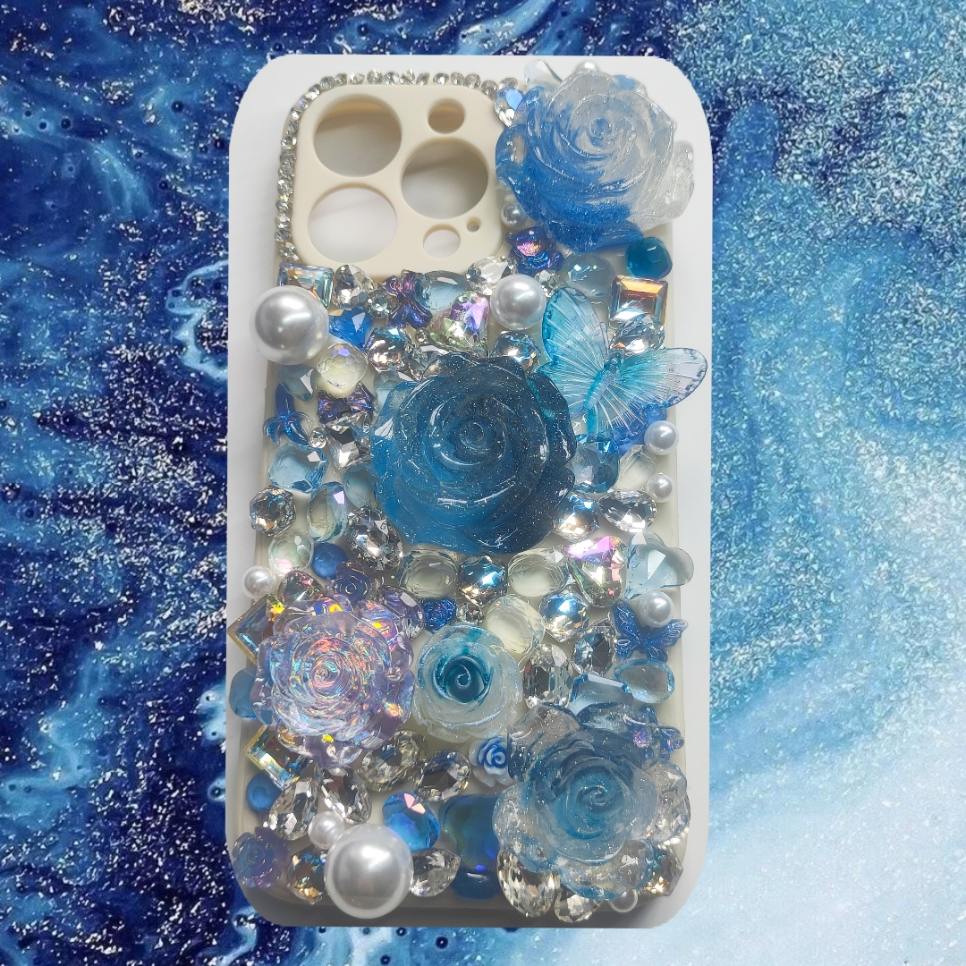 [Link 1]   Private-customized Shiny Stone iphone case, glitter Flower Rhinestone Phone case