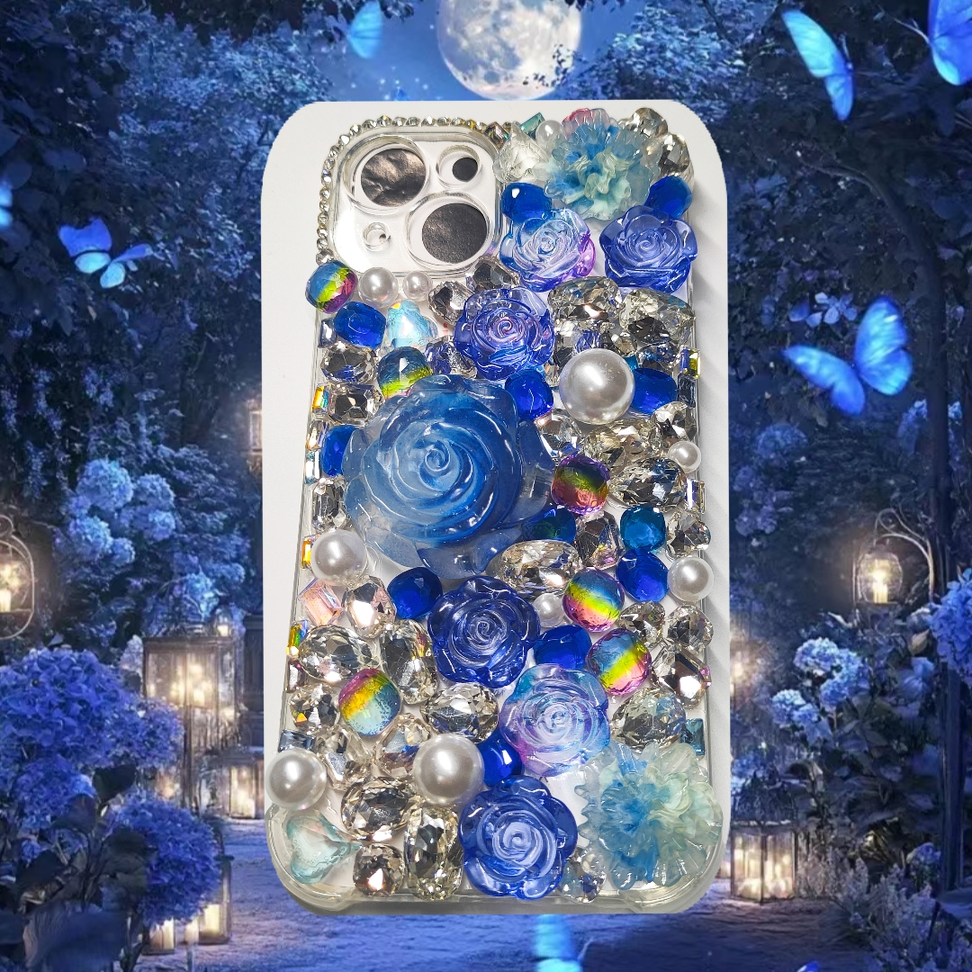 [Link 1]   Private-customized Shiny Stone iphone case, glitter Flower Rhinestone Phone case