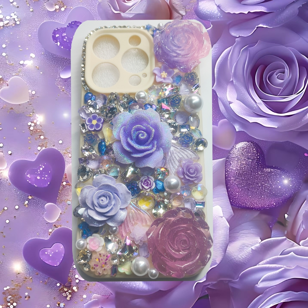 [Link 1]   Private-customized Shiny Stone iphone case, glitter Flower Rhinestone Phone case