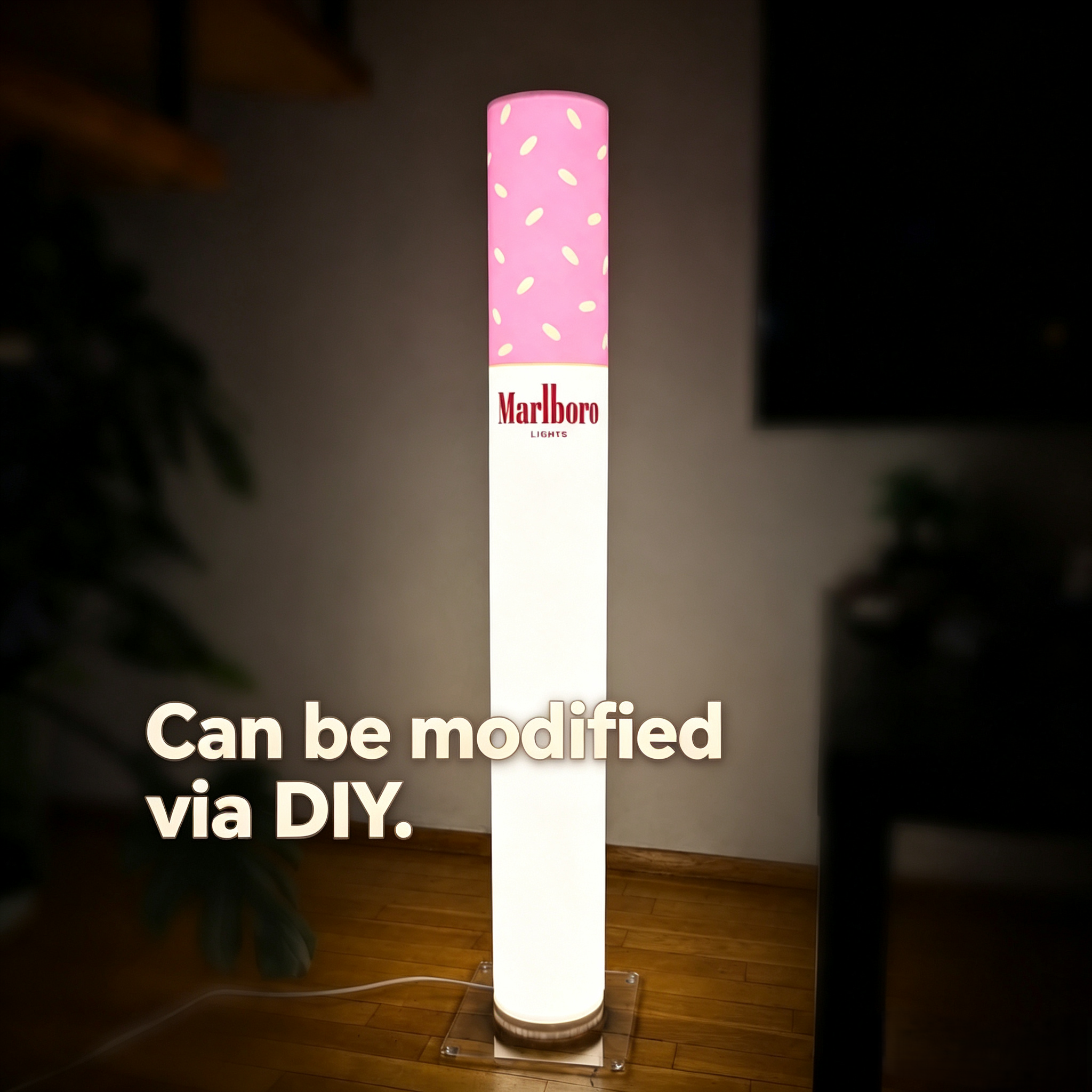 🚬 Cigarette Tube Shaped Marlboro Style Floor Lamp | Retro Industrial Novelty Ambient Light-KOLAICH™