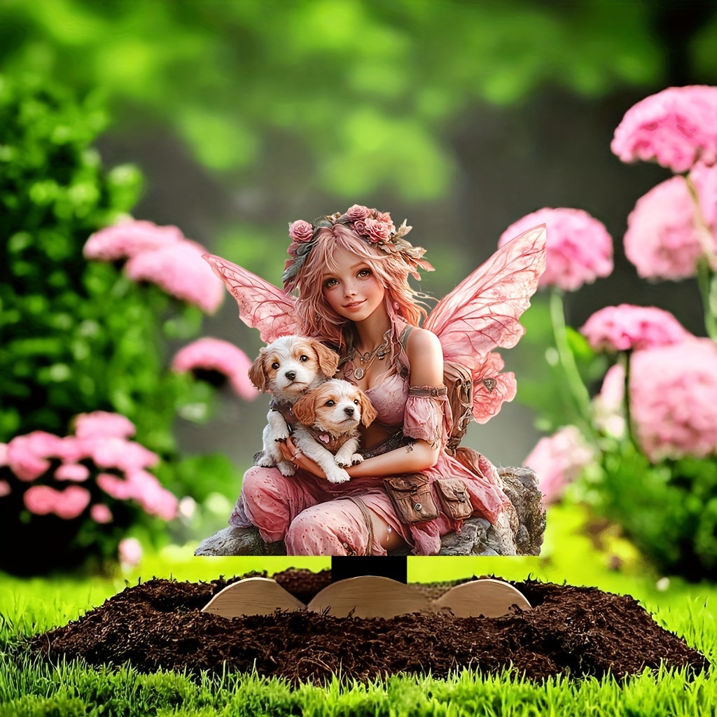 🔥Last Day Promotion 49% OFF-Pink fairy with two puppies