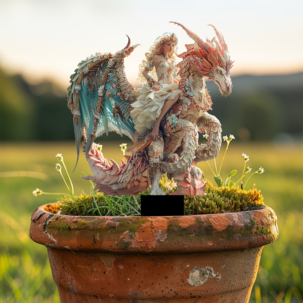 🔥Last Day Promotion 49% OFF-Elegant fairy riding a winged dragon.