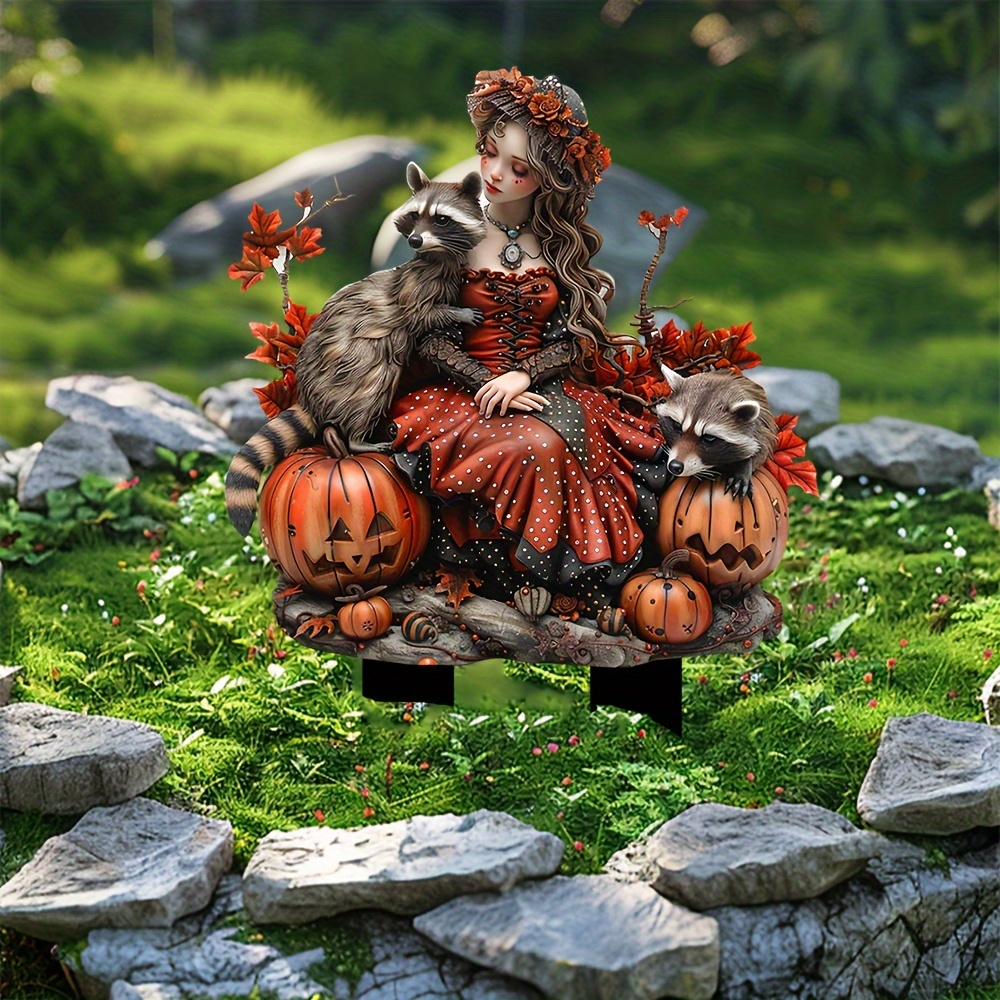 🔥Last Day Promotion 49% OFF-A princess in a red dress with a cute raccoon