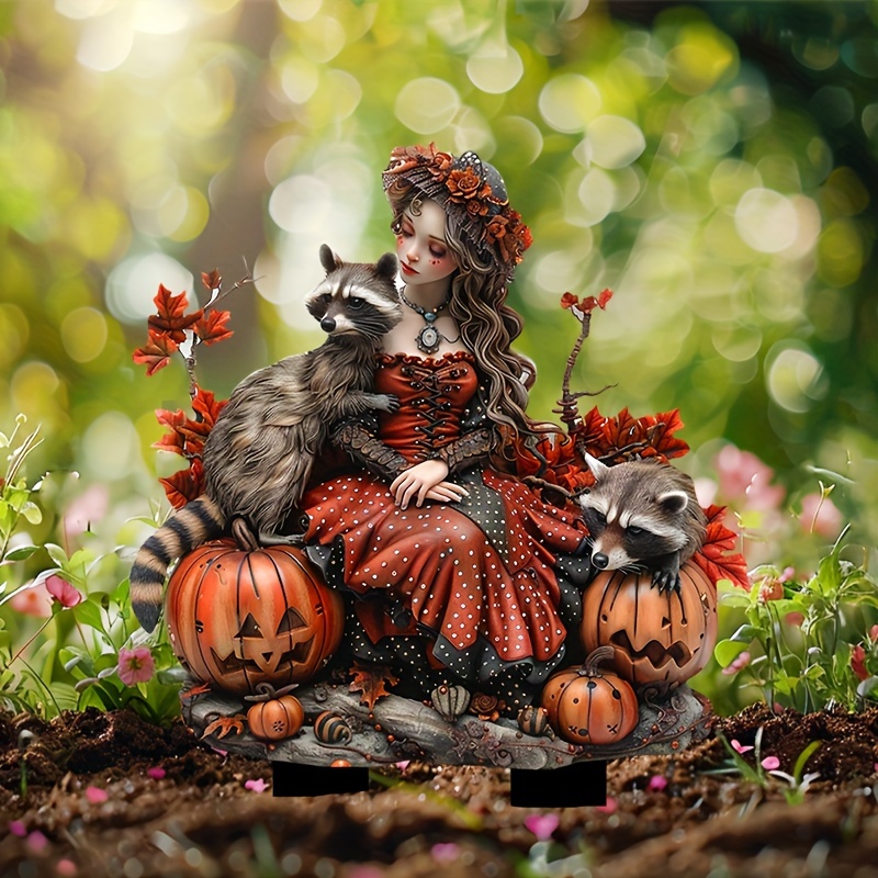 🔥Last Day Promotion 49% OFF-A princess in a red dress with a cute raccoon