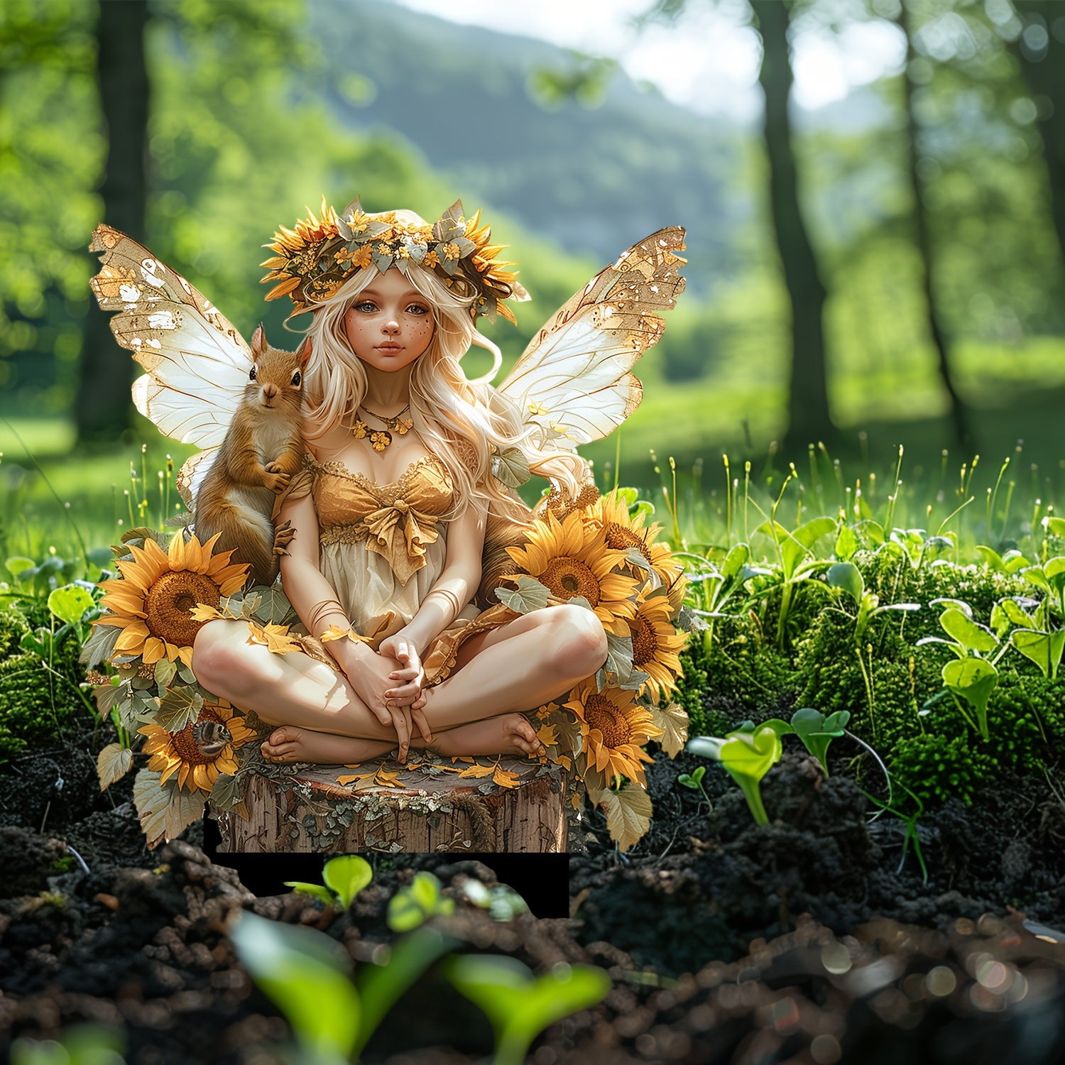 🔥Last Day Promotion 49% OFF-Sunflower Fairy and Squirrel