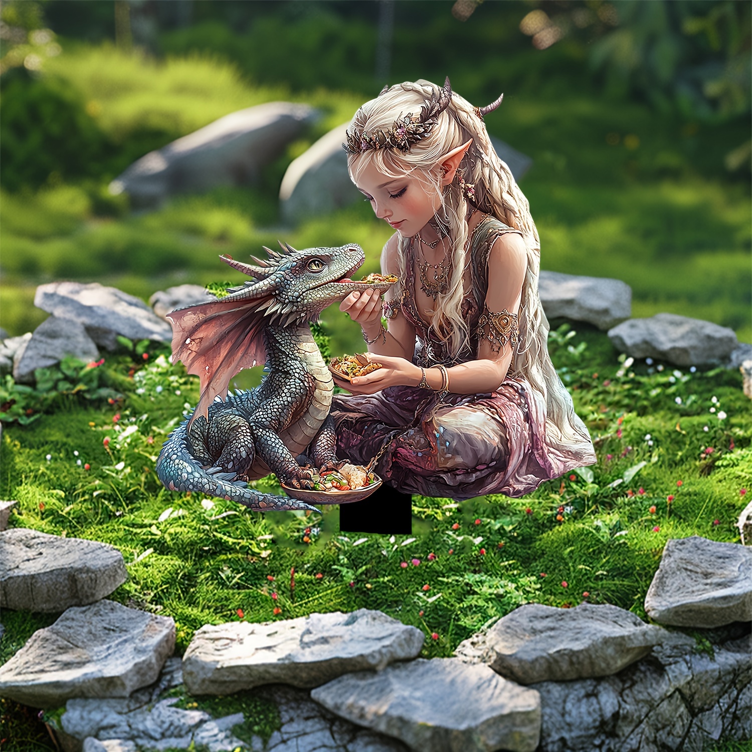 🔥Last Day Promotion 49% OFF-Beautiful girl feeds baby dragon for food