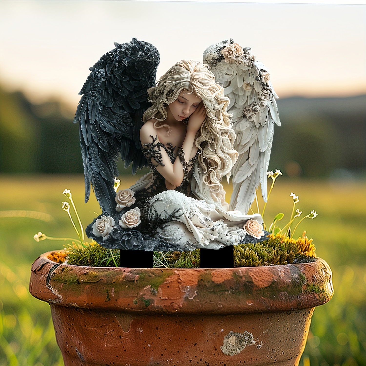 🔥Last Day Promotion 49% OFF-Half-black, half-white winged angel