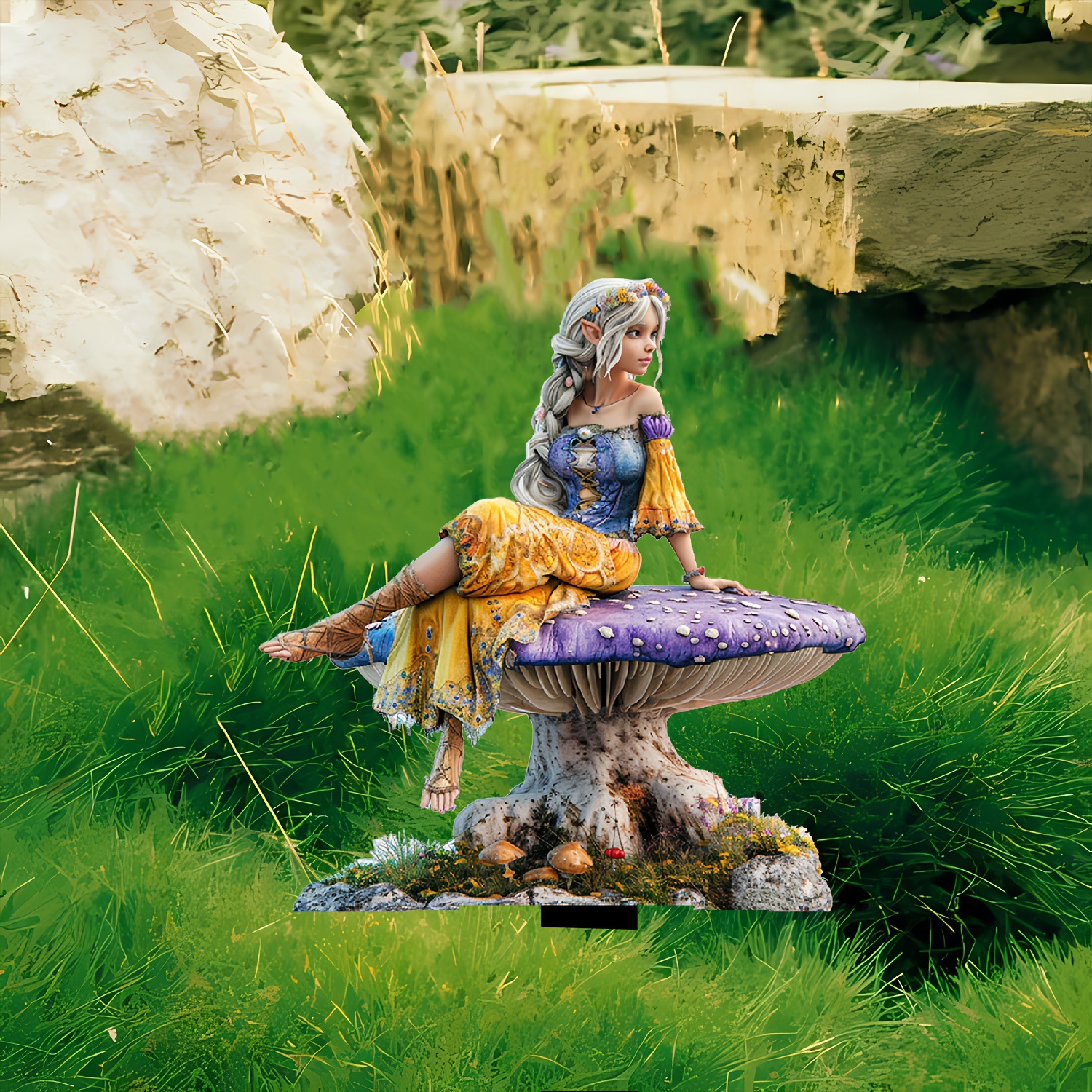 🔥Last Day Promotion 49% OFF-Purple Mushroom White Hair Fairy