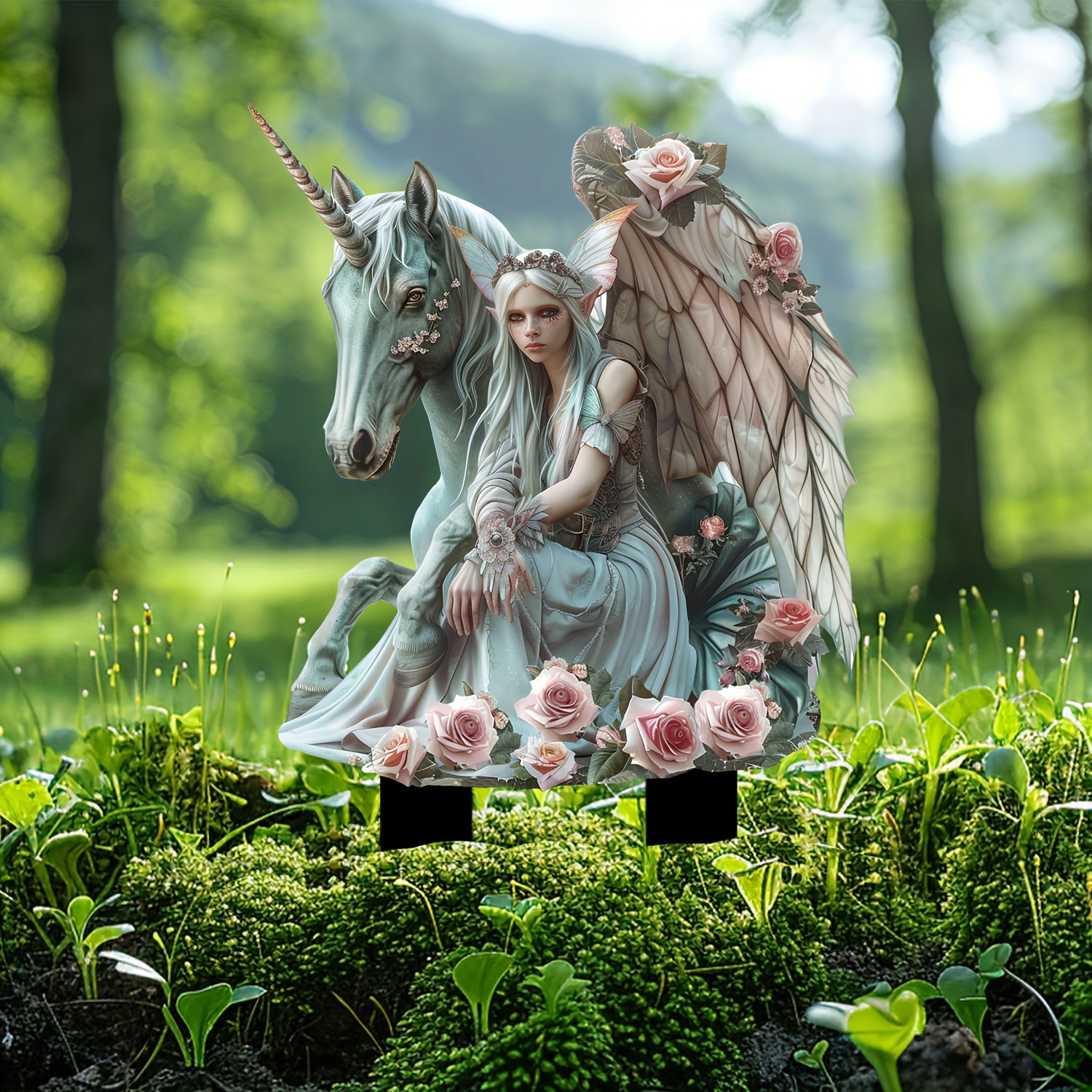 🔥Last Day Promotion 49% OFF-Enchanted fairy leaning on a majestic unicorn