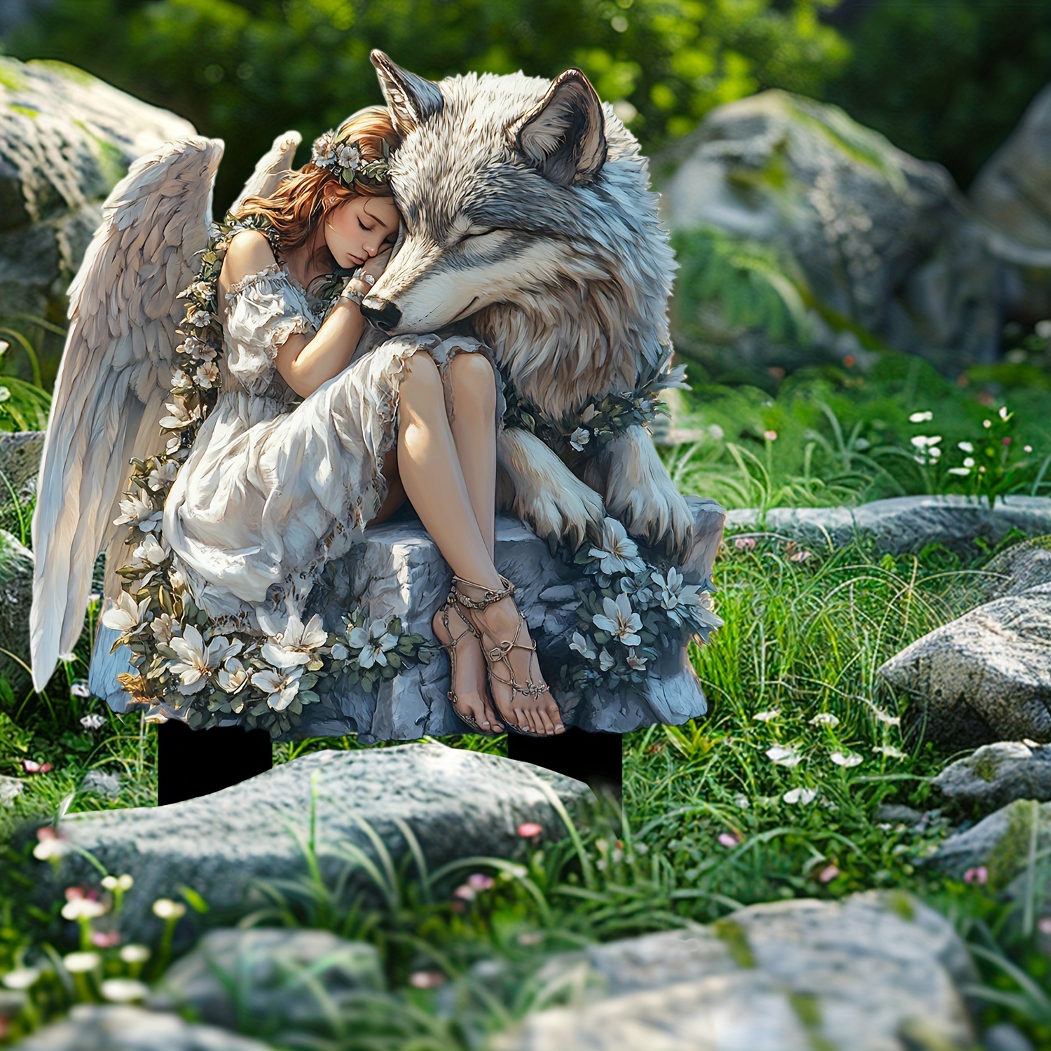 🔥Last Day Promotion 49% OFF-Wolf Collar and Wreath Angel