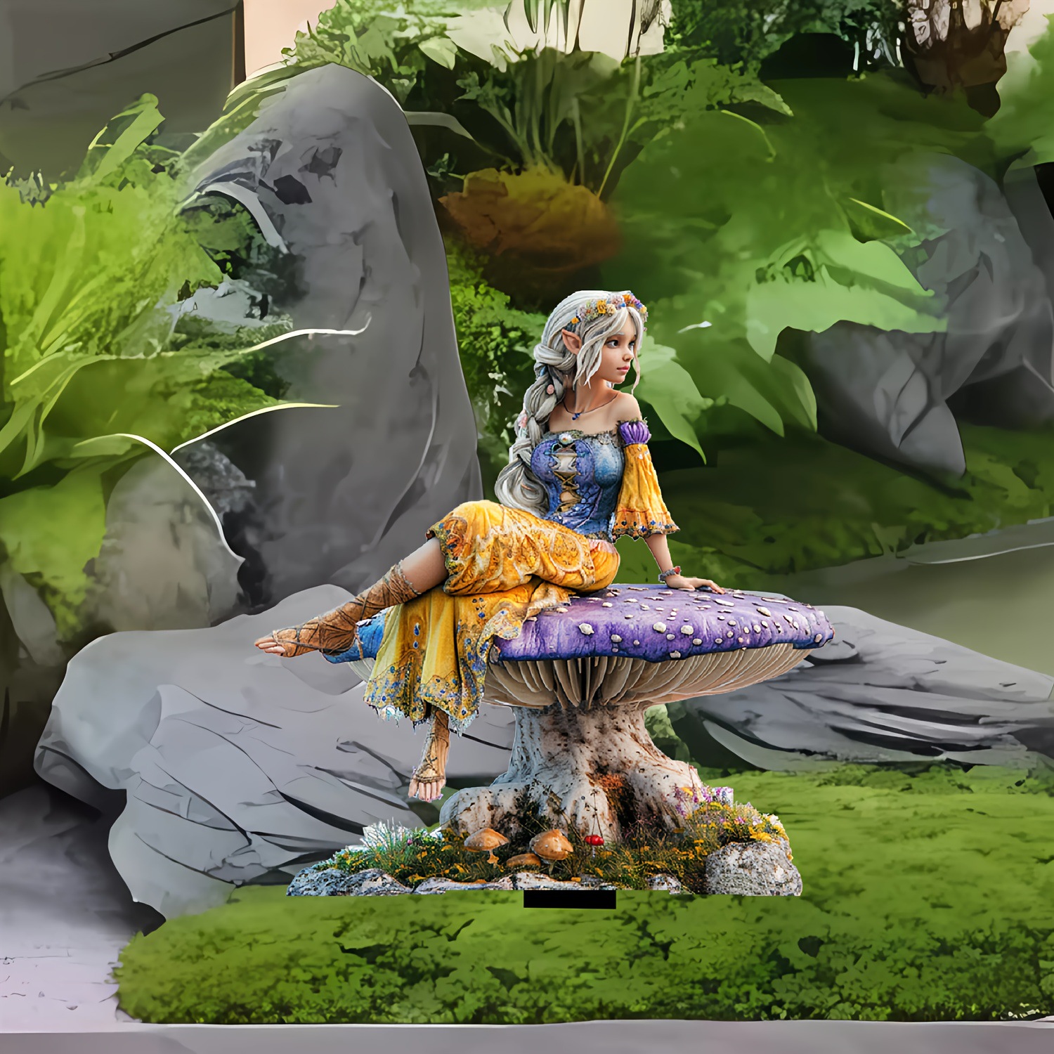 🔥Last Day Promotion 49% OFF-Purple Mushroom White Hair Fairy