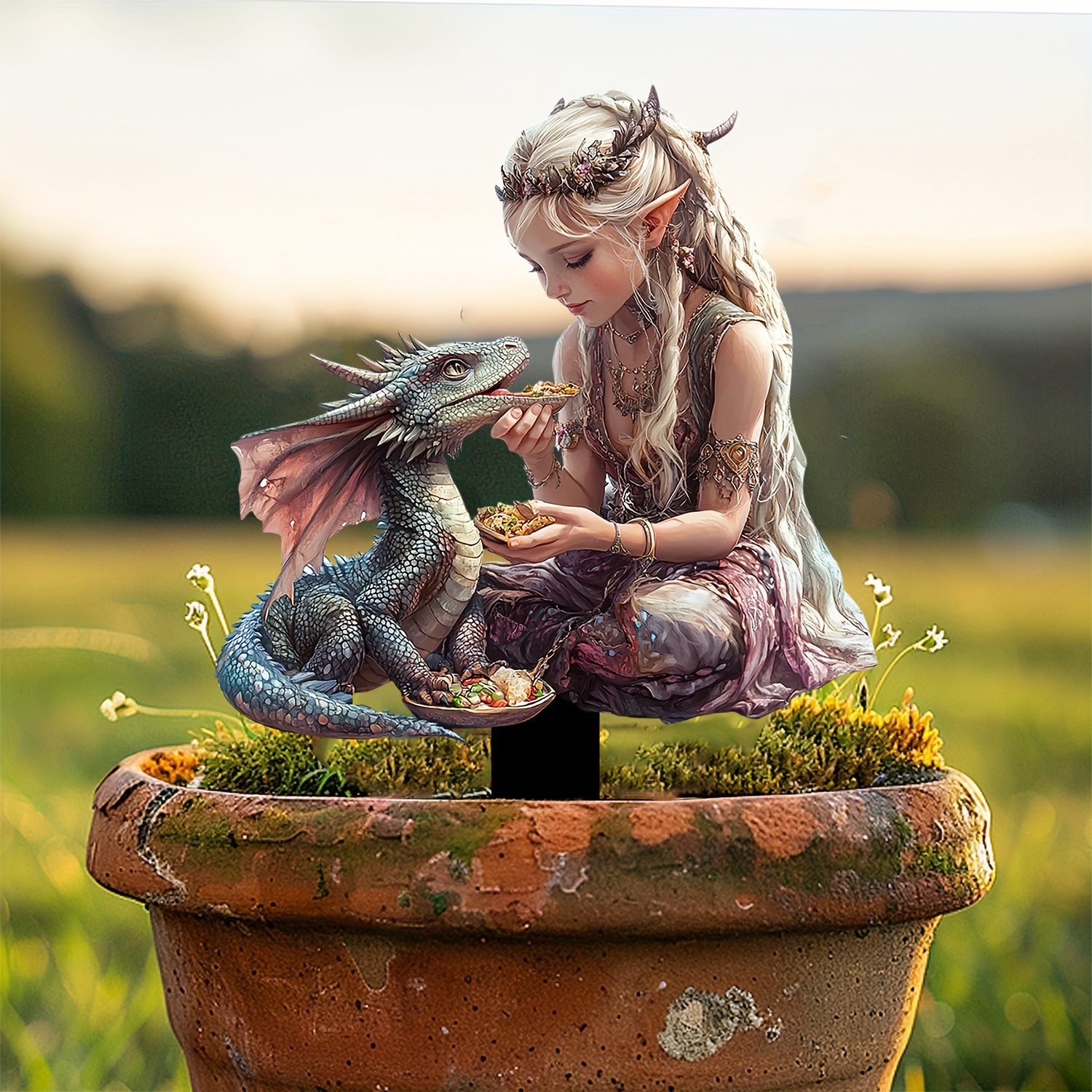 🔥Last Day Promotion 49% OFF-Beautiful girl feeds baby dragon for food