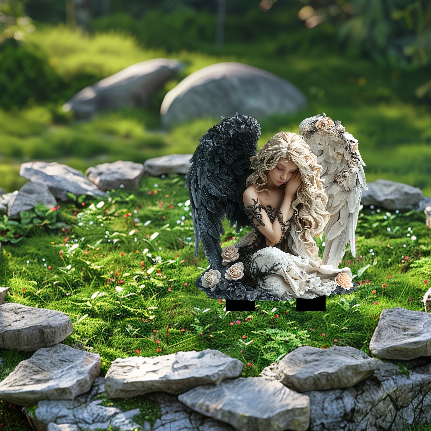 🔥Last Day Promotion 49% OFF-Half-black, half-white winged angel