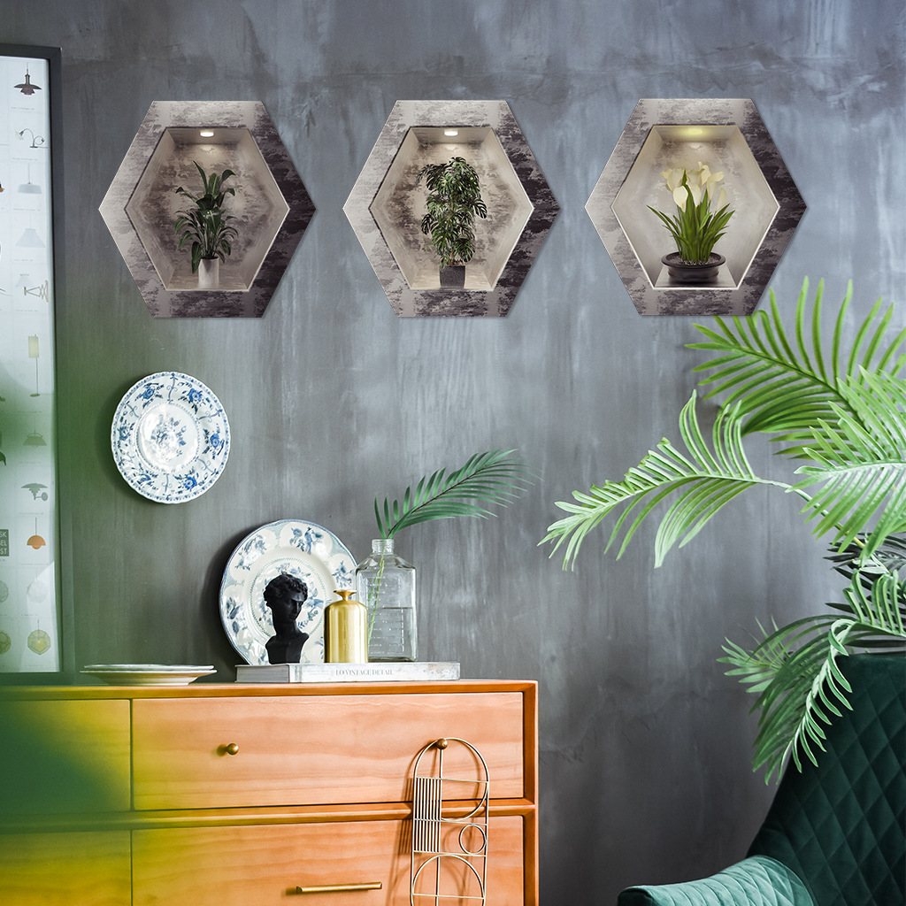 3D Wall Decor Stickers (Set of 4): Luxury Meets Affordability