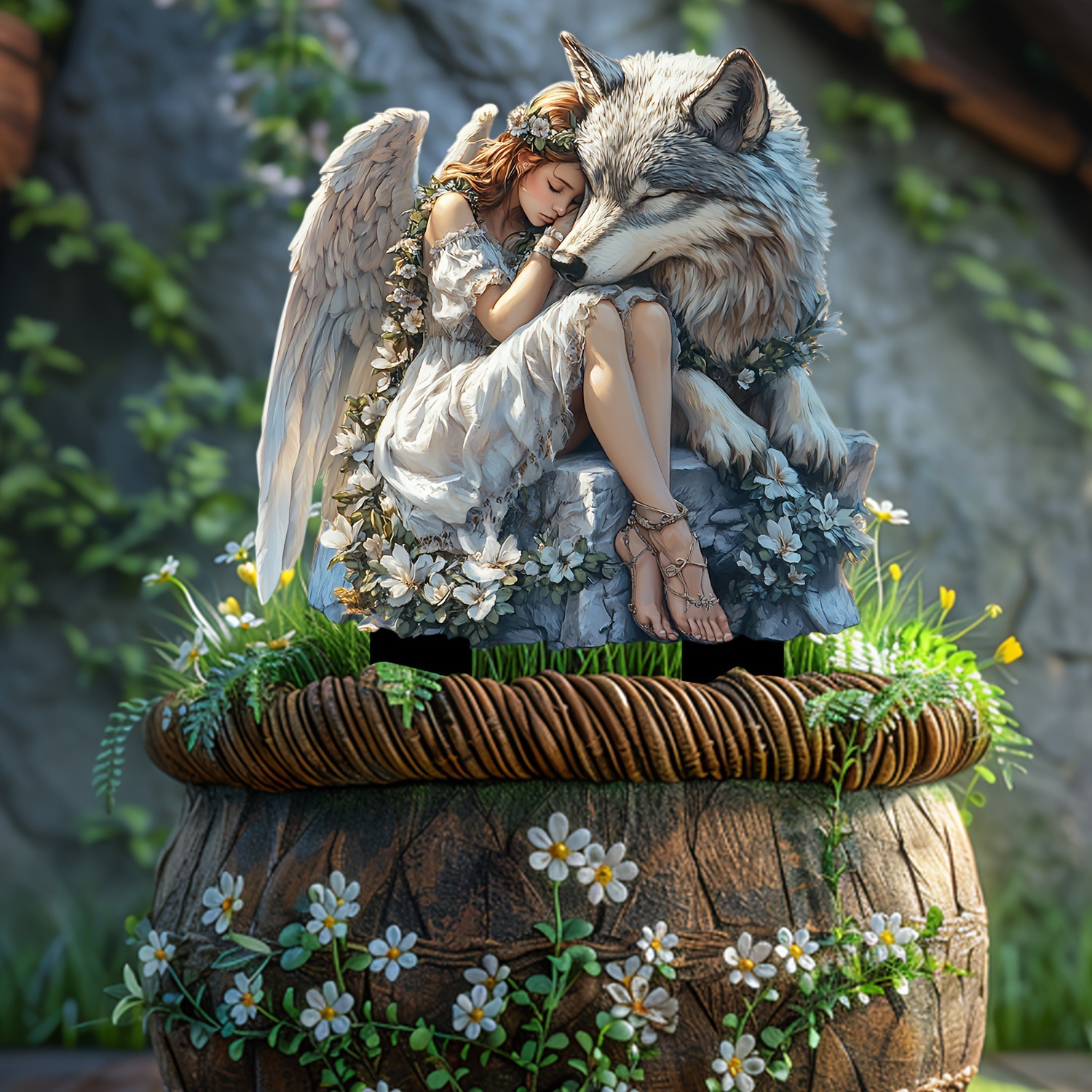 🔥Last Day Promotion 49% OFF-Wolf Collar and Wreath Angel
