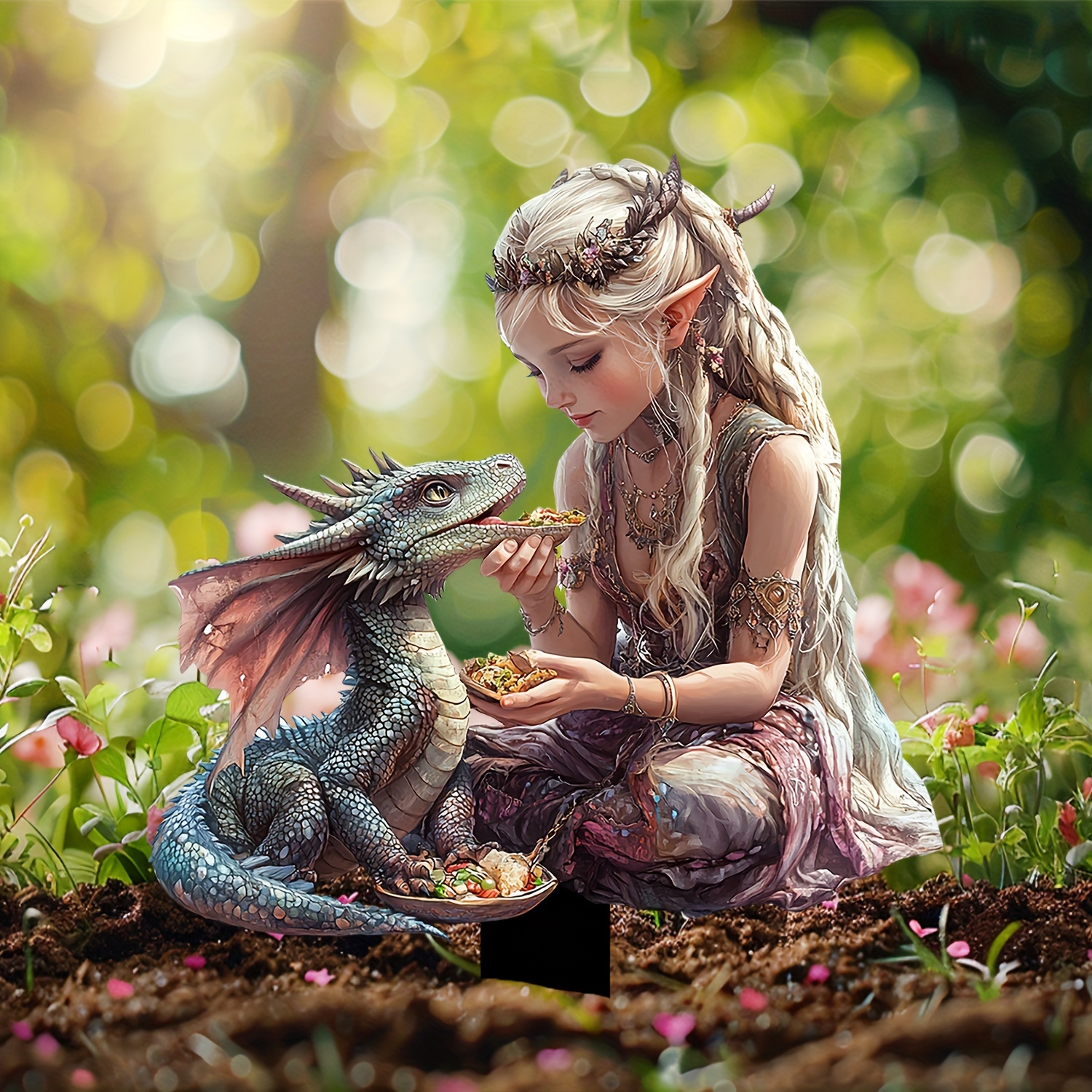 🔥Last Day Promotion 49% OFF-Beautiful girl feeds baby dragon for food