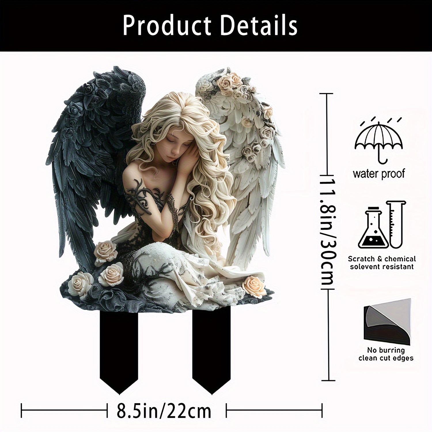 🔥Last Day Promotion 49% OFF-Half-black, half-white winged angel