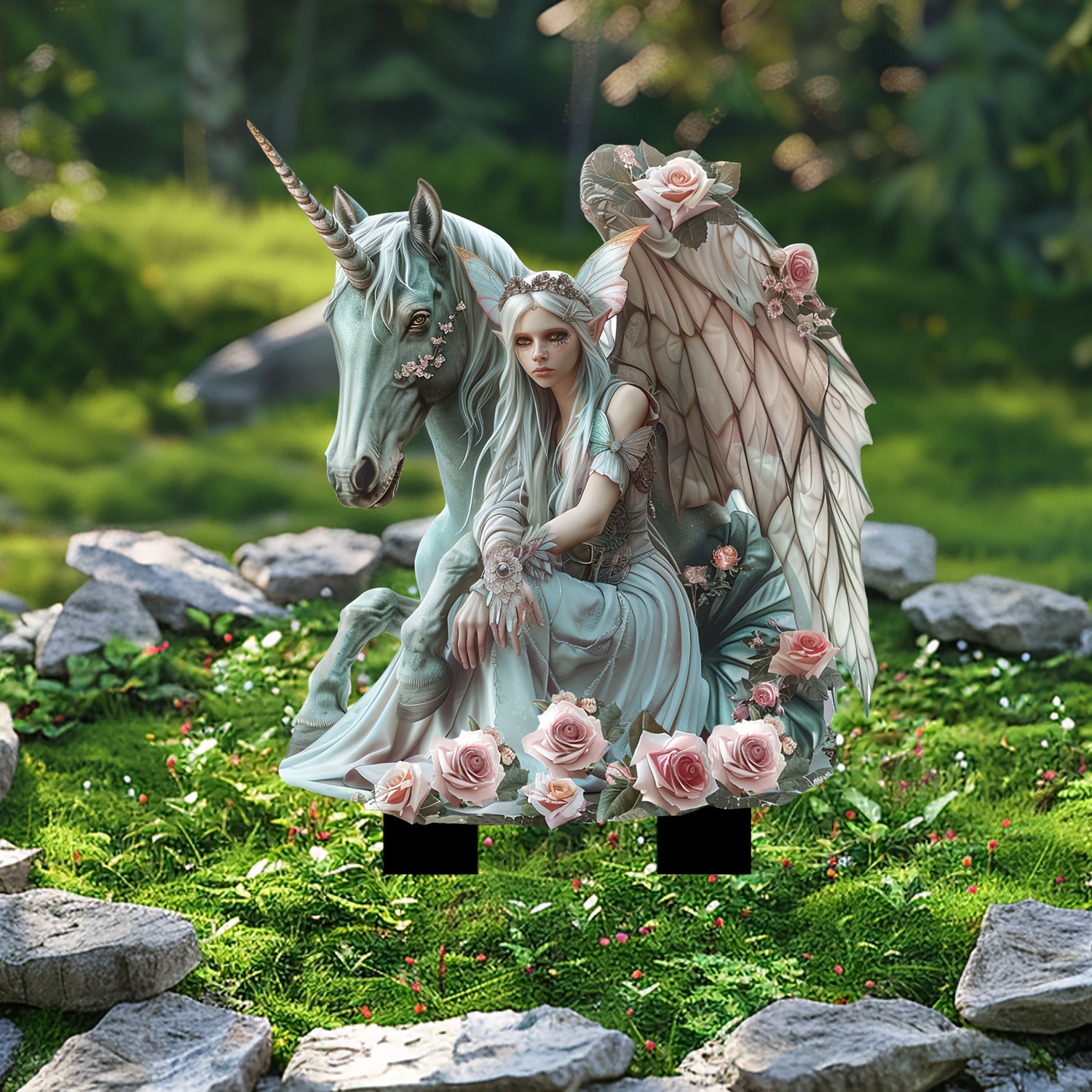 🔥Last Day Promotion 49% OFF-Enchanted fairy leaning on a majestic unicorn