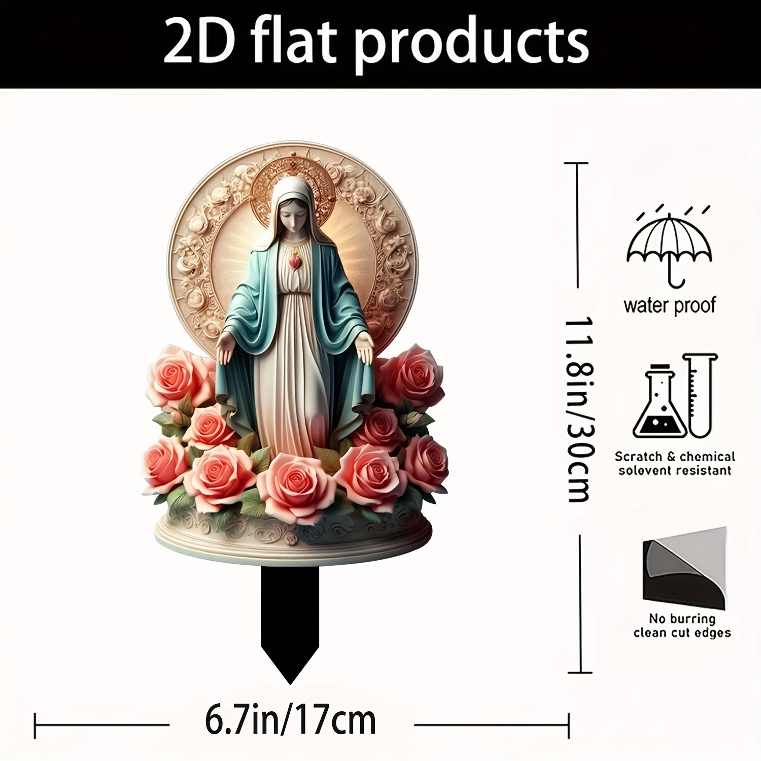 🔥Last Day Promotion 49% OFF-Virgin Mary Red Rose