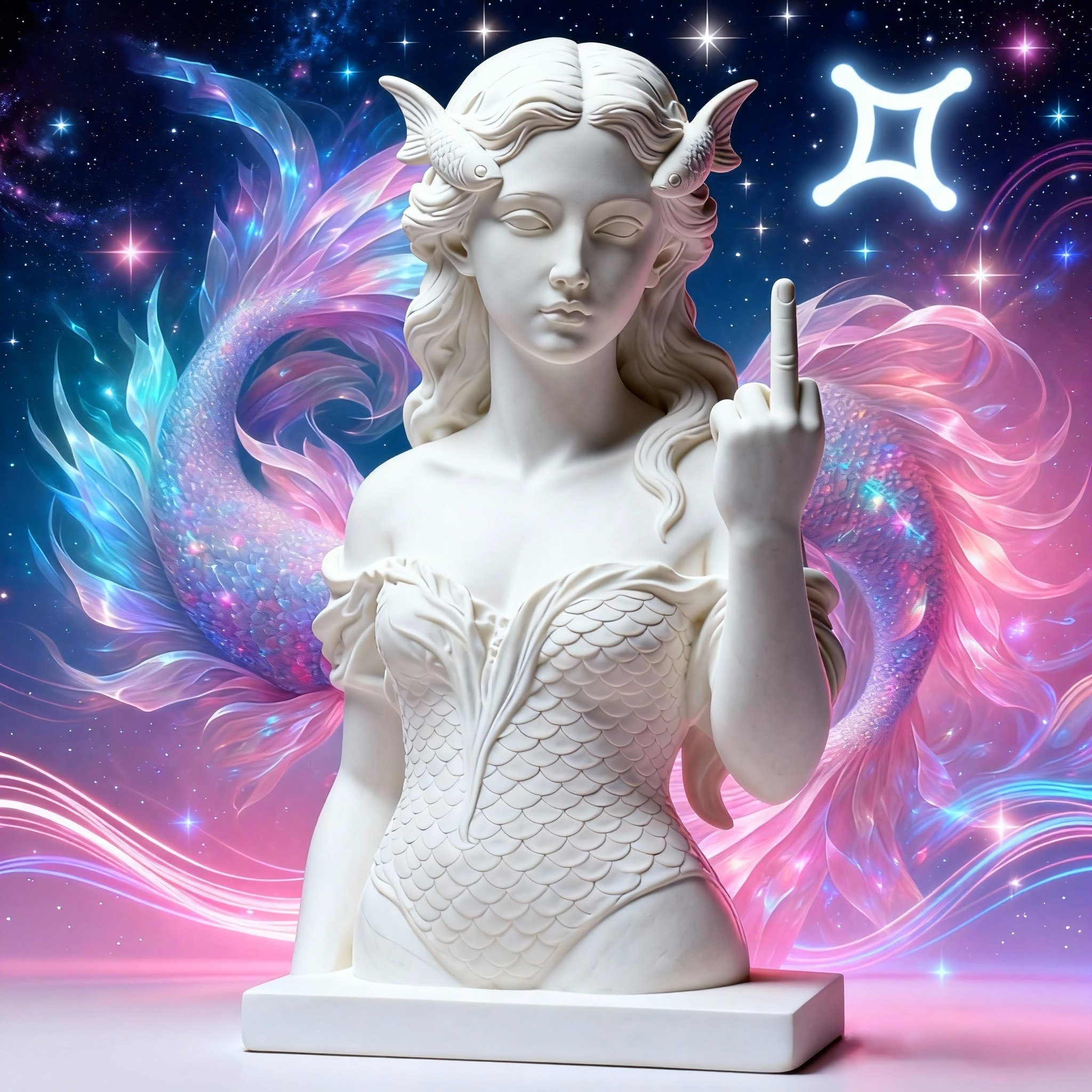 🎨✨ Pisces with Attitude - The original “Talk to the Hand” icon!