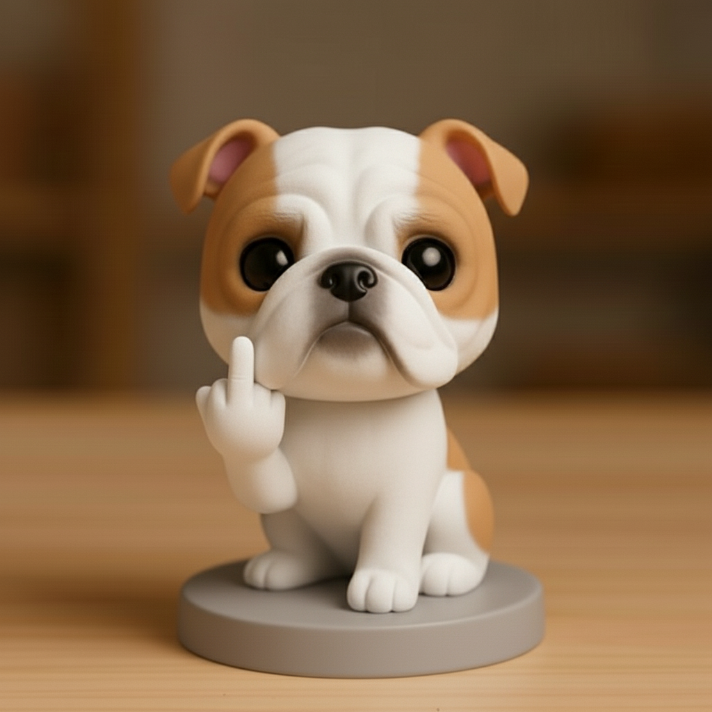 Funny Middle Finger Dog Ornament – The Perfect Gag Gift 🎁🐕