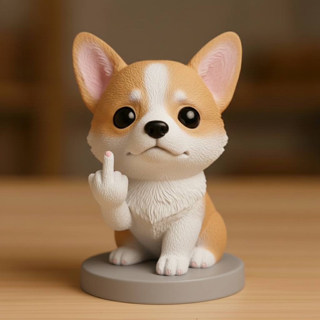 Funny Middle Finger Dog Ornament – The Perfect Gag Gift 🎁🐕