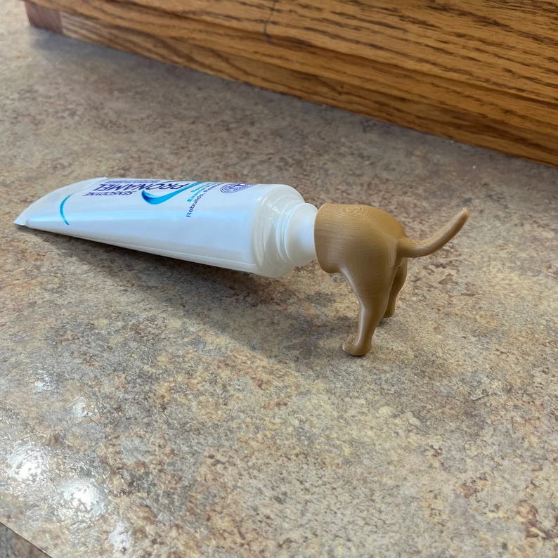 Pooping Dog Butt Toothpaste Topper