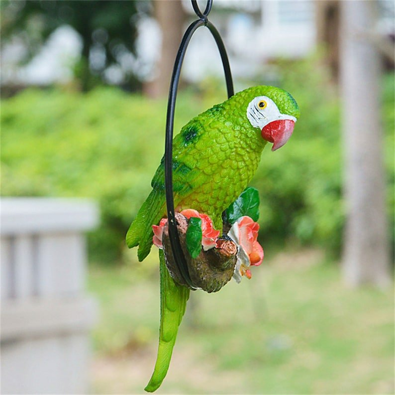 Iron ring parrot pendant garden decoration-KOLAICH™