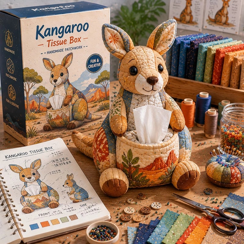 🌟 Crafty Critters DIY Tissue Box Kit – Fun Animal & Ocean Friends! 🌟-KOLAICH™