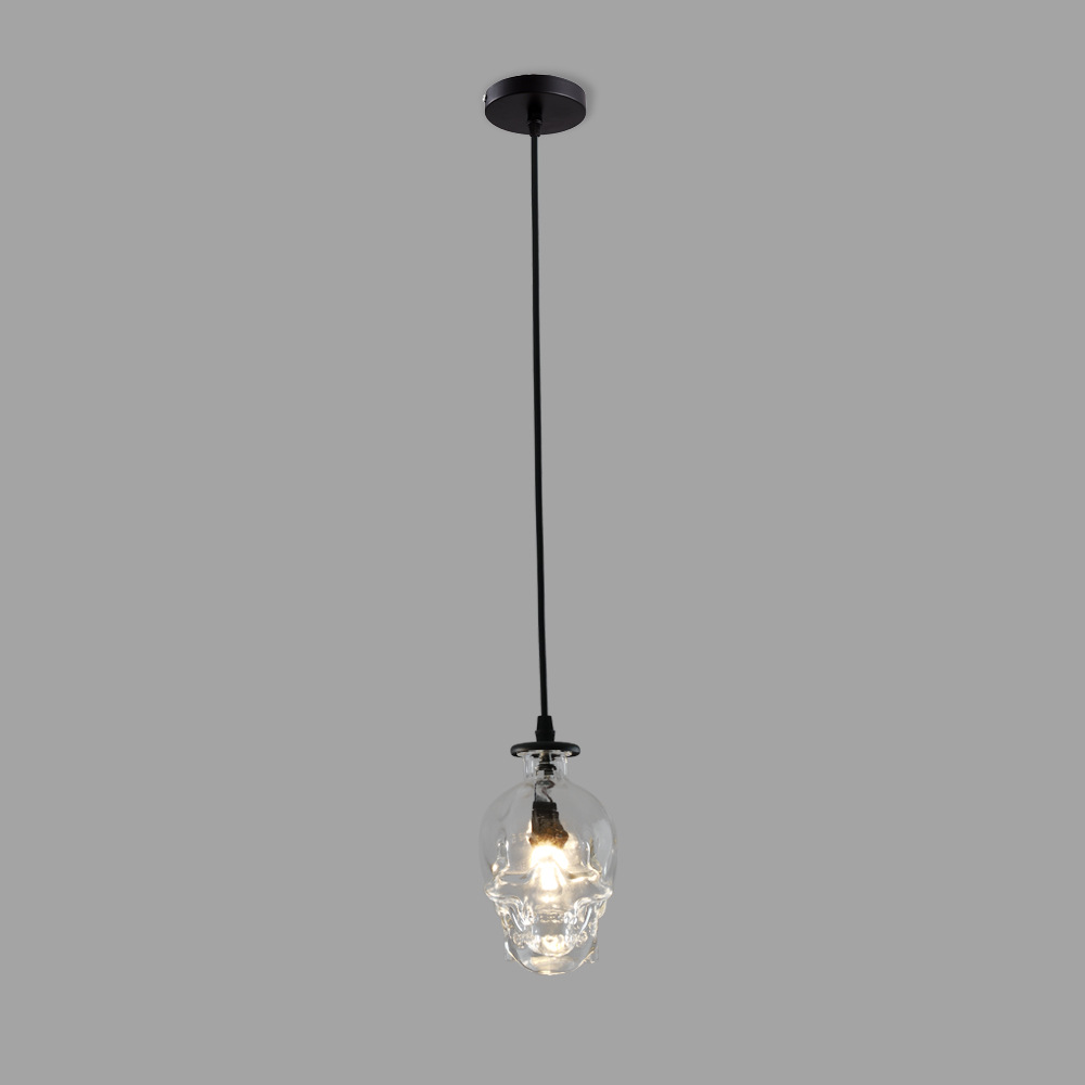 Loft Retro Bar Restaurant Skull Pendant  Halloween Lamp-KOLAICH™