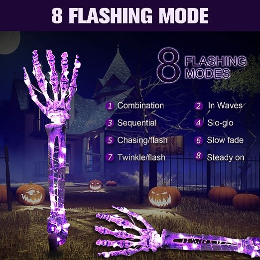 Glowing Halloween Ghost Hand Skeleton
