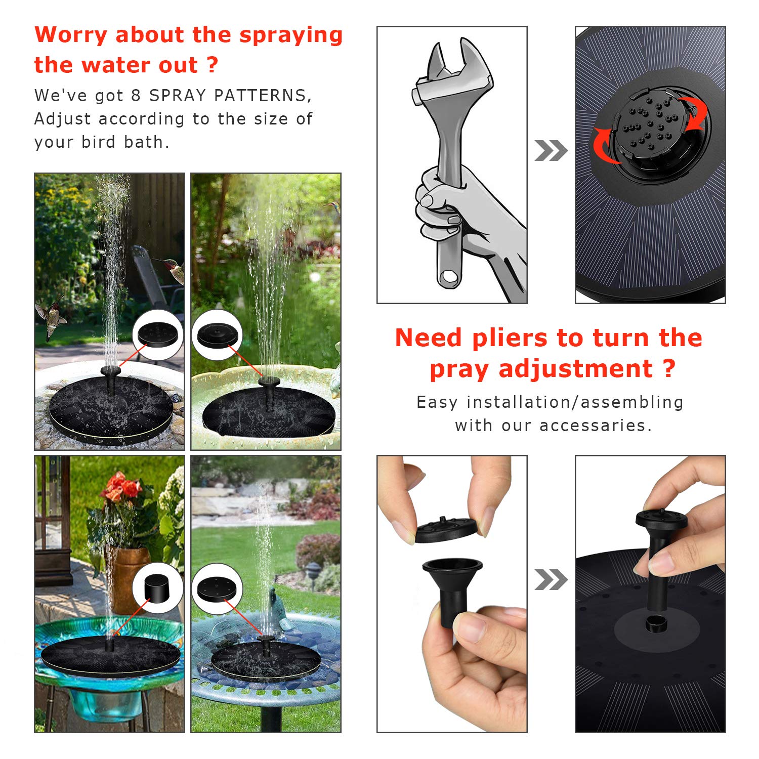 Best Mother's Day Gift Of 2023 - Solar outdoor fountain-The perfect garden decoration