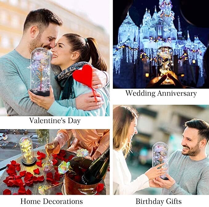 Color simulation rose lamp