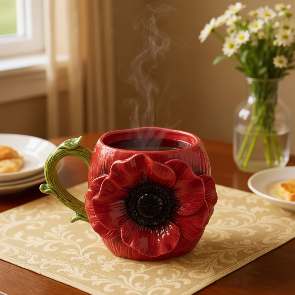 🌻Elegant Flower Mug☕