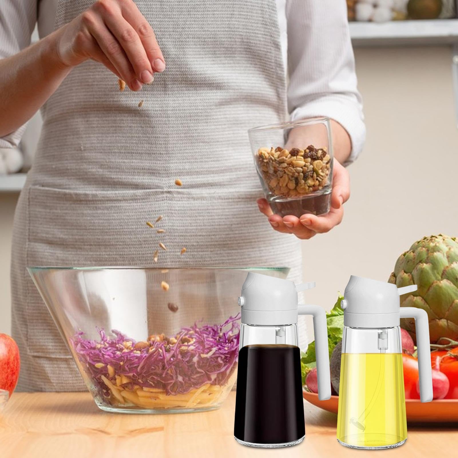 HOT SALE2 in 1 Glass Oil Sprayer & Dispenser(Buy 2 Get 10% OFF)-KOLAICH™