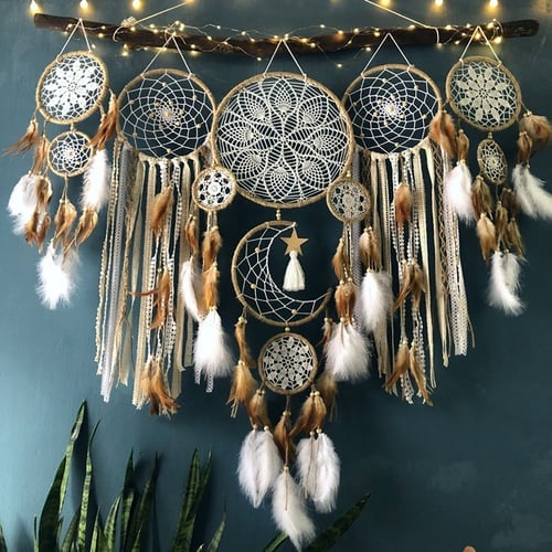 Dreamcatcher moon and stars hanging over the bed(Hot Sale-48% Off ）-KOLAICH™
