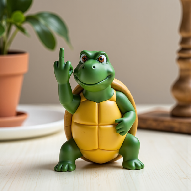 🐢 The Ultimate Middle Finger Turtle Figurine