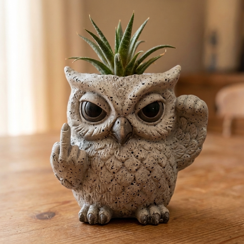 Funny Animal Succulent Planter – Cute Attitude Plant Pot
