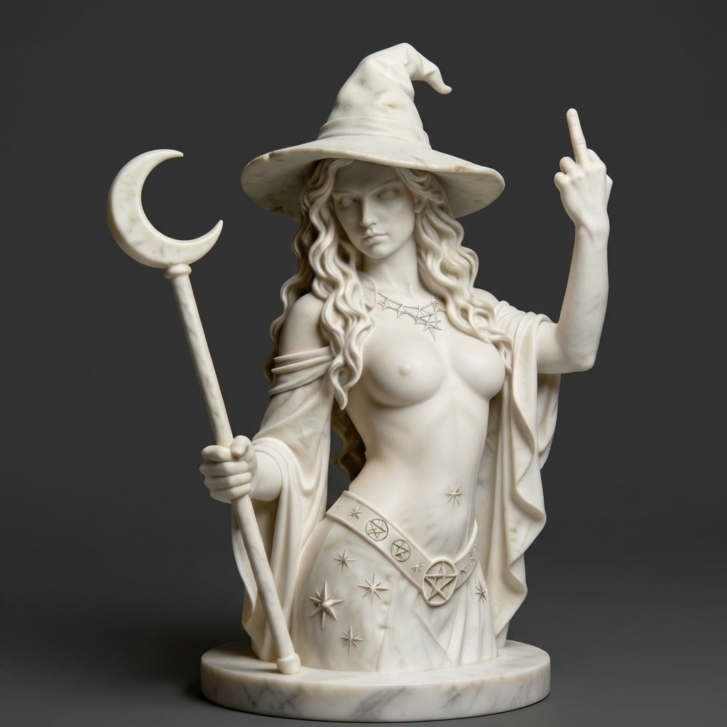 Rebellious Hecate Statue - Ancient Wisdom meets Modern Attitude.