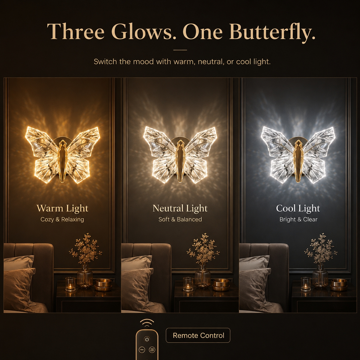 🔥Hot Sale - A Crystal Butterfly Glow — No Wiring Needed
