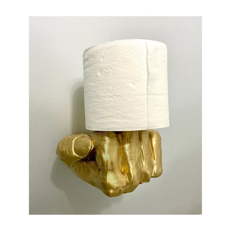 MIDDLE FINGER TOILET PAPER HOLDER