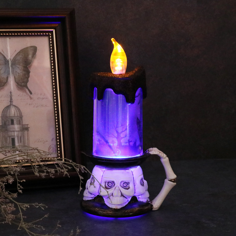 Halloween Decorative Props Skull Pumpkin Candle Lamp-KOLAICH™