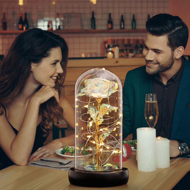 Color simulation rose lamp