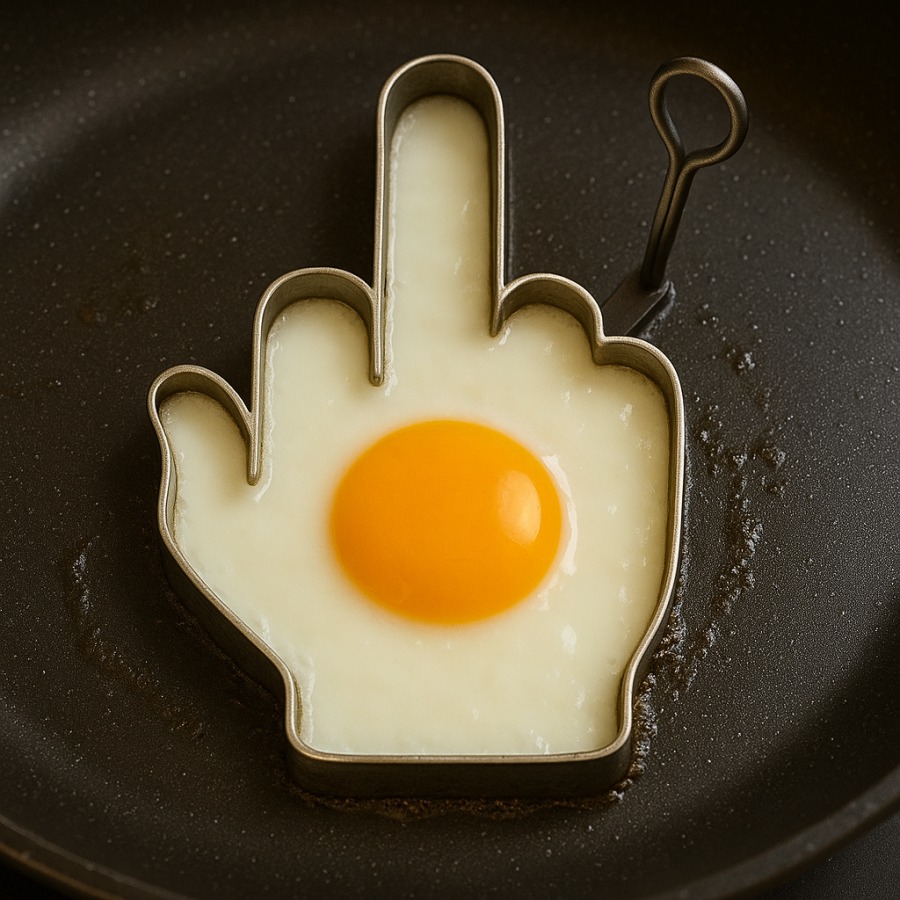 FUNNY MIDDLE FINGER EGG  MOLD