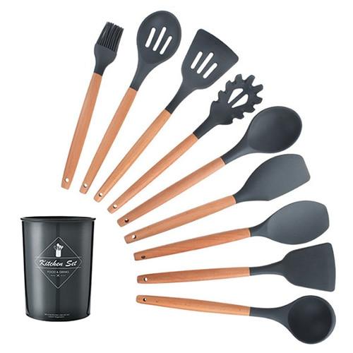 Kitchenware Cooking Utensils Set With Wooden Handle-KOLAICH™