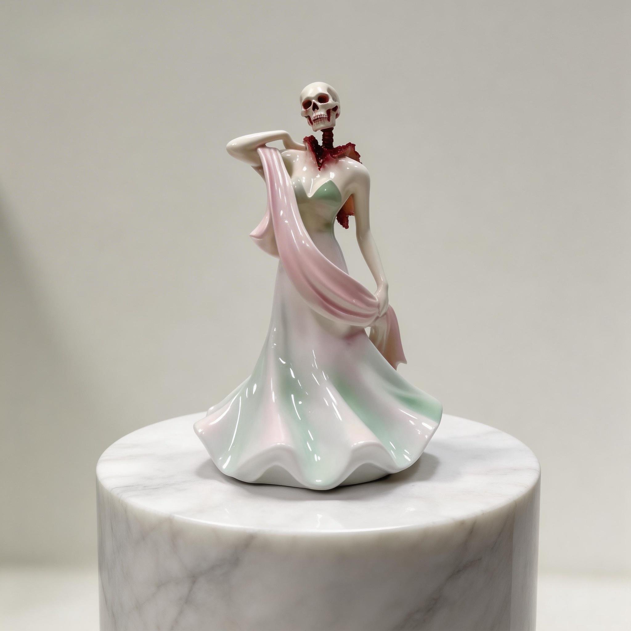 🏺✨ Broken Ladies Ceramic Art Figure – Handcrafted Mixed Media Sculpture-KOLAICH™